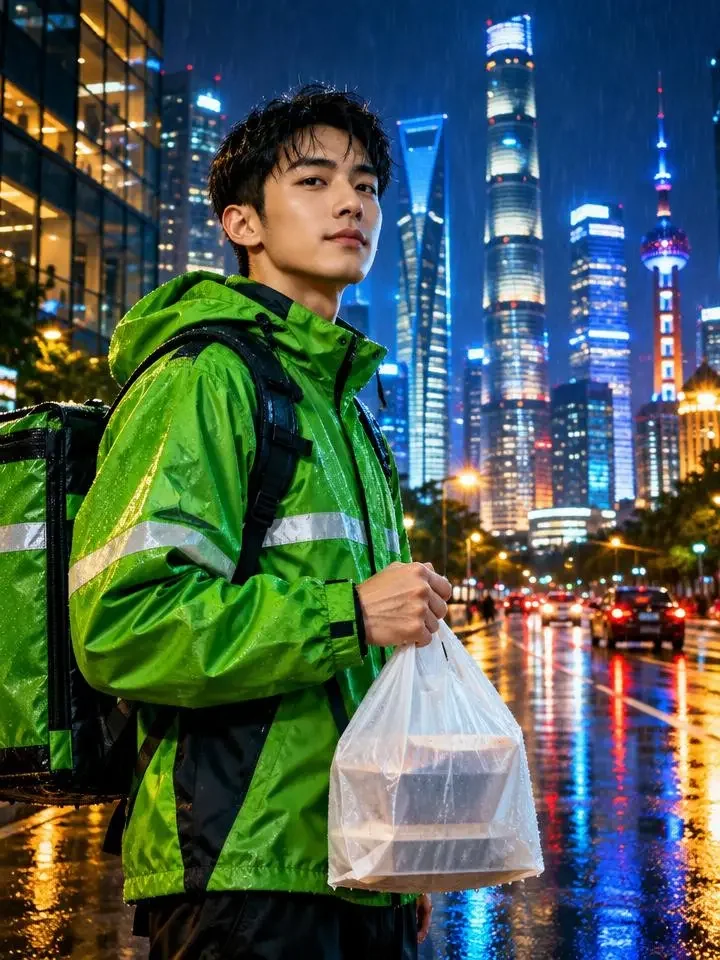 末班地铁后的外卖站 短剧封面 末班地铁后的外卖站封面